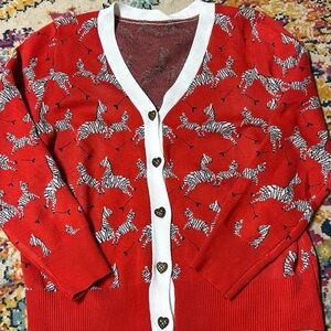 Women’s Large zebra cardigan